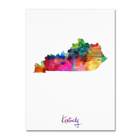 Michael Tompsett 'Kentucky Map' Canvas Art,18x24